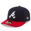 New Era Men's Navy/Red Atlanta Braves Home Authentic Collection On-Field Low 59FIFTY Fitted Hat -San Diego Padres Store DSCO1136765948 REDBLU