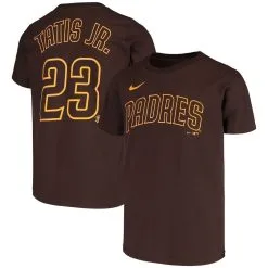 San Diego Padres Store 40 Nike Youth Fernando Tatis Jr. Brown San Diego Padres Player Name & Number T-Shirt