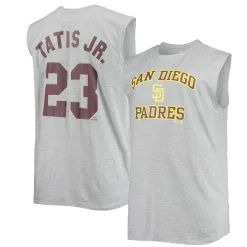Profile Men's Fernando Tatis Jr. Heathered Gray San Diego Padres Big & Tall Muscle Tank Top