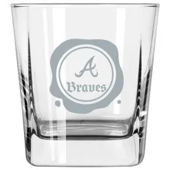 Logo Brands Atlanta Braves 14oz. Frost Stamp Old Fashioned Glass
