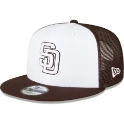 New Era Men's Brown/White San Diego Padres 2023 On-Field Batting Practice 9FIFTY Snapback Hat